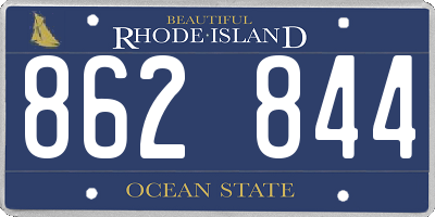RI license plate 862844