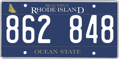 RI license plate 862848