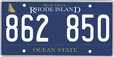 RI license plate 862850