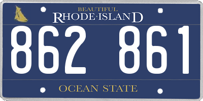 RI license plate 862861