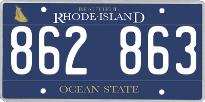 RI license plate 862863