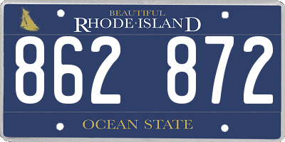 RI license plate 862872