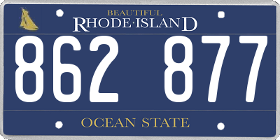RI license plate 862877
