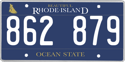 RI license plate 862879