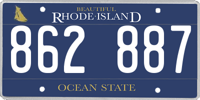 RI license plate 862887