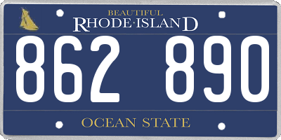 RI license plate 862890
