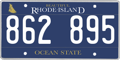 RI license plate 862895