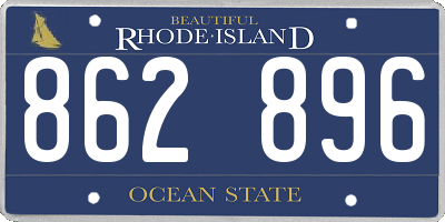 RI license plate 862896