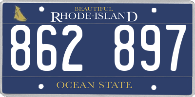 RI license plate 862897
