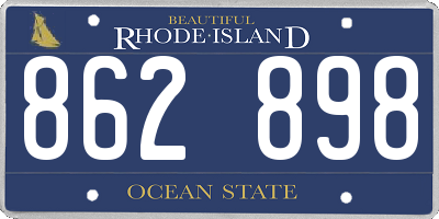 RI license plate 862898
