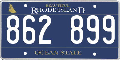 RI license plate 862899