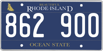 RI license plate 862900