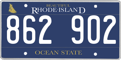RI license plate 862902