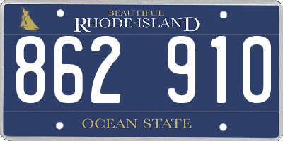 RI license plate 862910