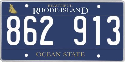 RI license plate 862913