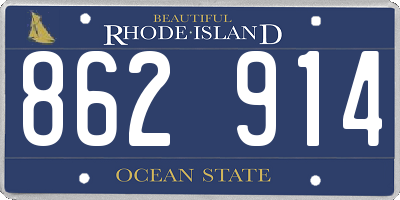 RI license plate 862914
