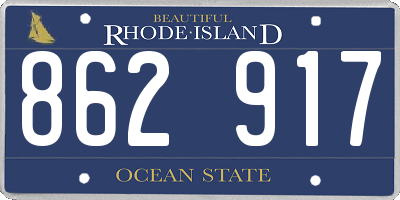 RI license plate 862917