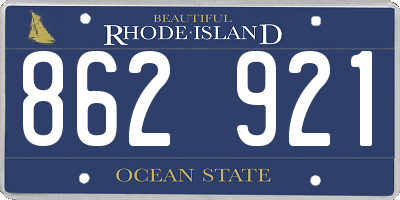 RI license plate 862921