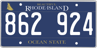 RI license plate 862924