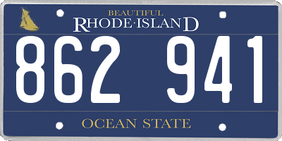 RI license plate 862941