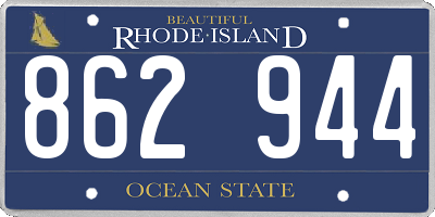 RI license plate 862944