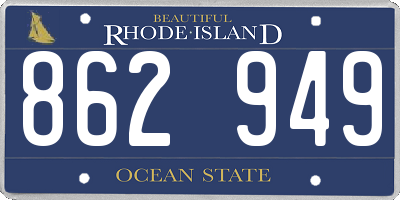 RI license plate 862949