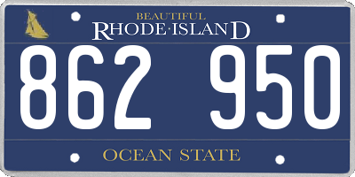 RI license plate 862950