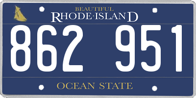 RI license plate 862951