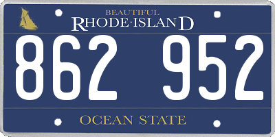 RI license plate 862952
