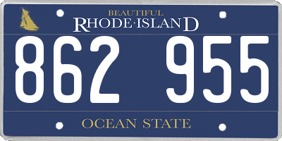 RI license plate 862955