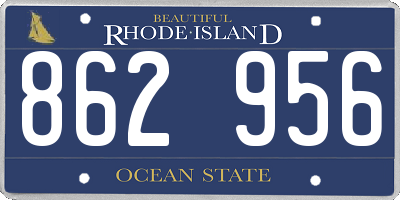 RI license plate 862956