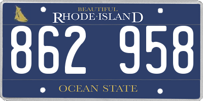 RI license plate 862958