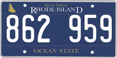 RI license plate 862959