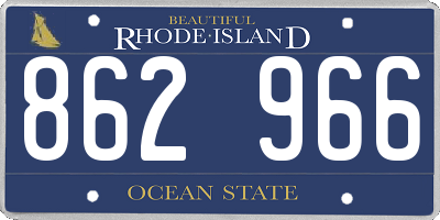 RI license plate 862966