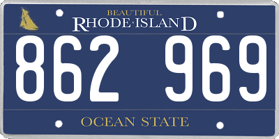 RI license plate 862969
