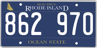 RI license plate 862970