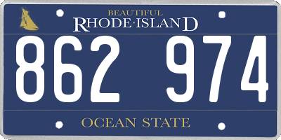 RI license plate 862974