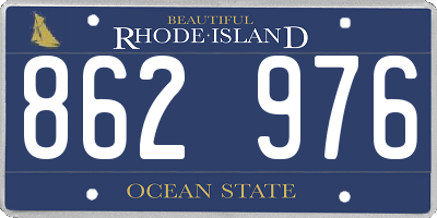 RI license plate 862976