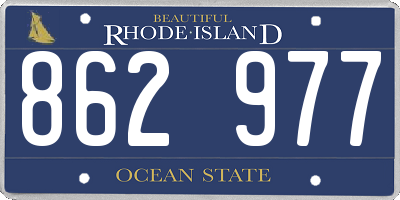 RI license plate 862977