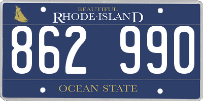 RI license plate 862990