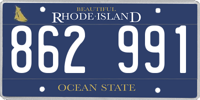 RI license plate 862991
