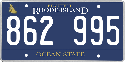 RI license plate 862995