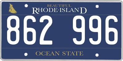 RI license plate 862996