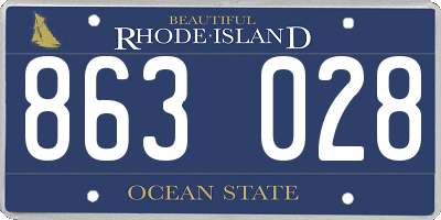 RI license plate 863028