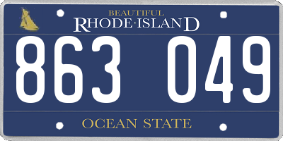 RI license plate 863049