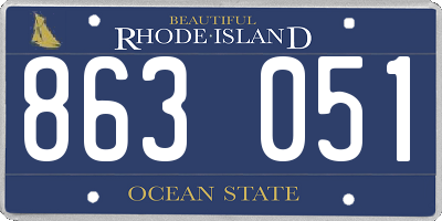 RI license plate 863051