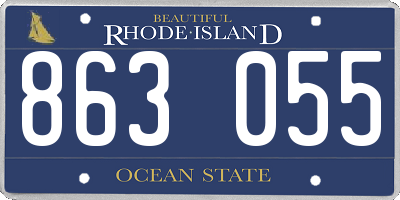 RI license plate 863055