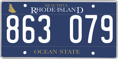 RI license plate 863079