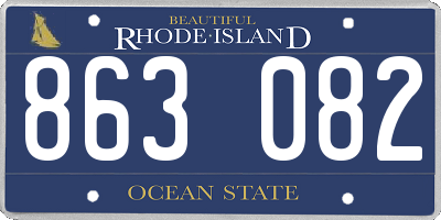RI license plate 863082