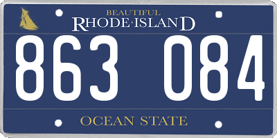 RI license plate 863084